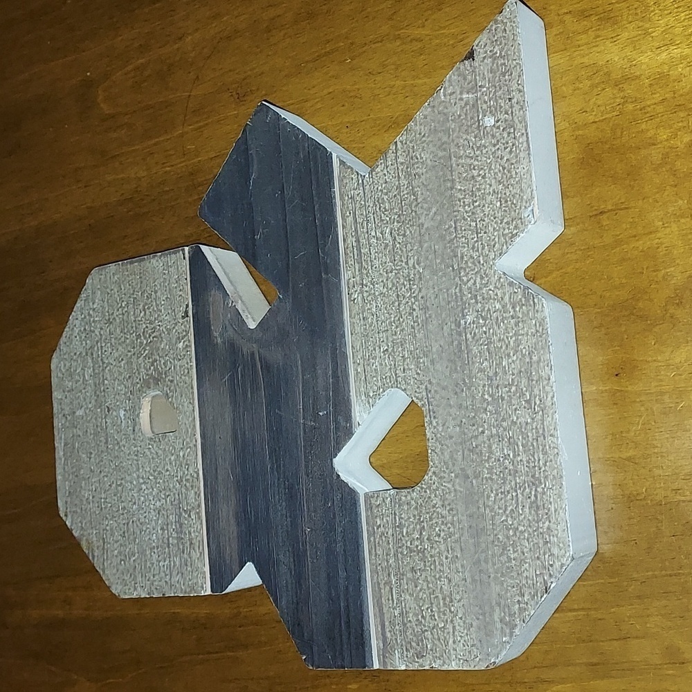 ARTMINDS White Wood Letter Wall Plaque " & "  8" thick